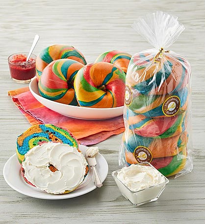 Davidovich Bakery New York Rainbow-Colored Bagels
